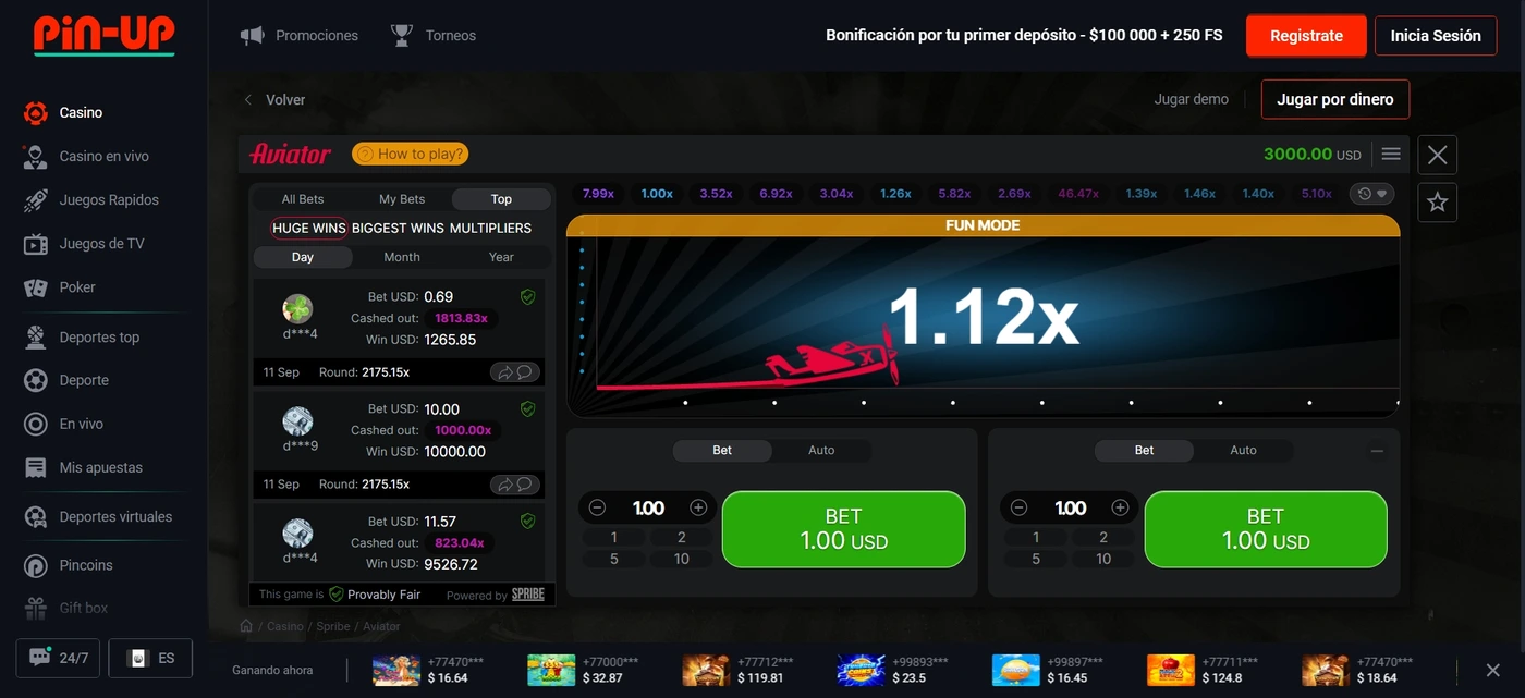 Pin Up Casino Aviator