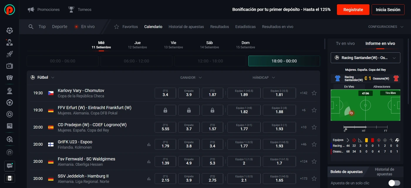 Pin Up Apuestas deportivas