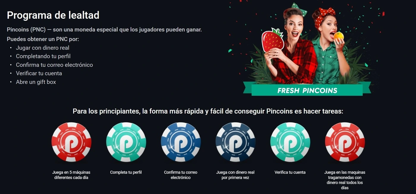 Pin Up Programa de lealtad