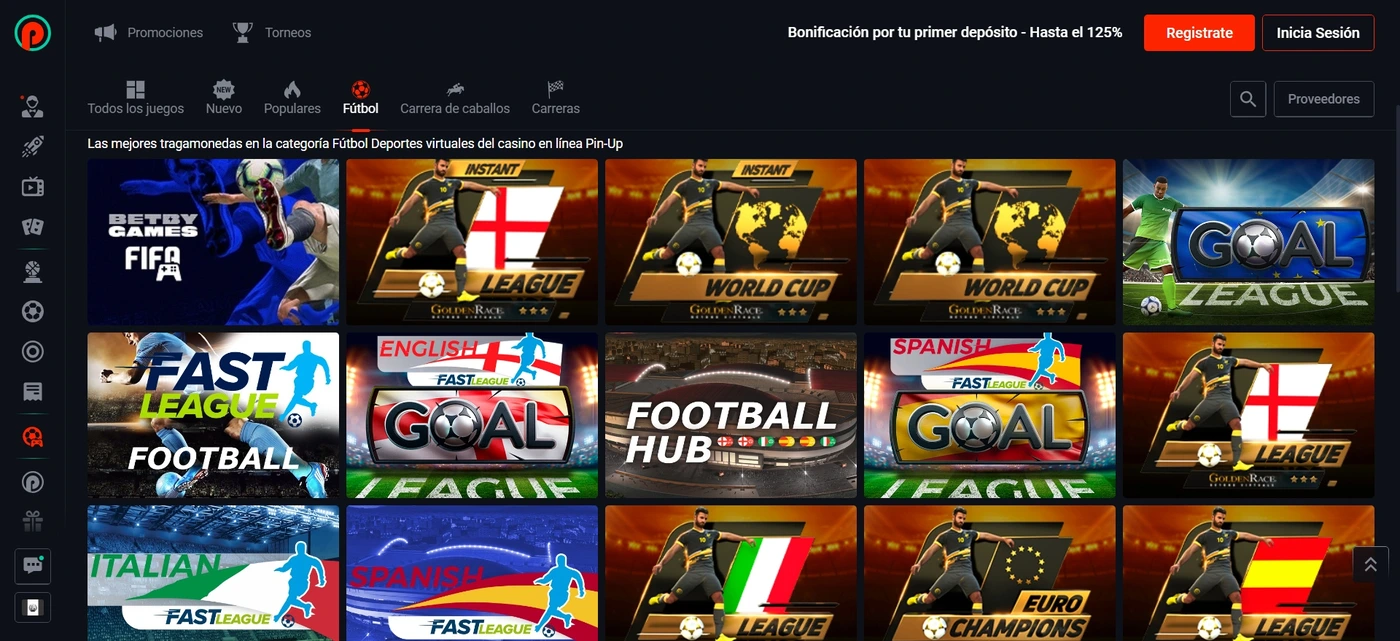 Deportes virtuales Pin Up