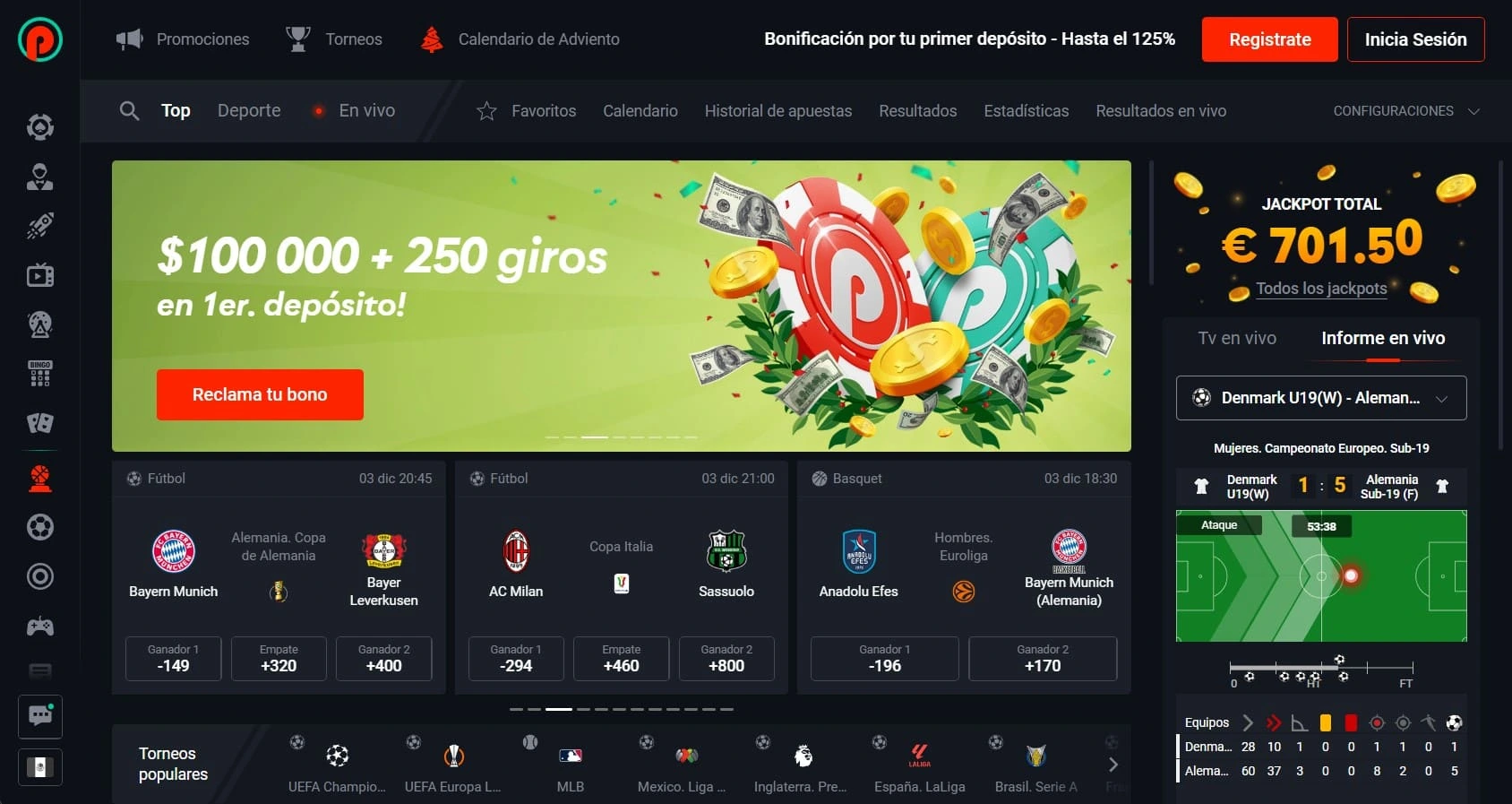 Pin Up Apuestas deportivas