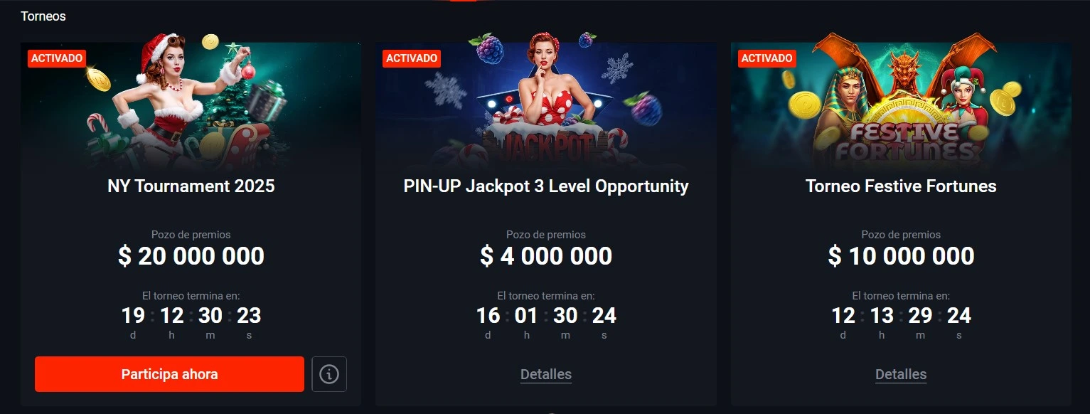 Pin Up Casino Torneos